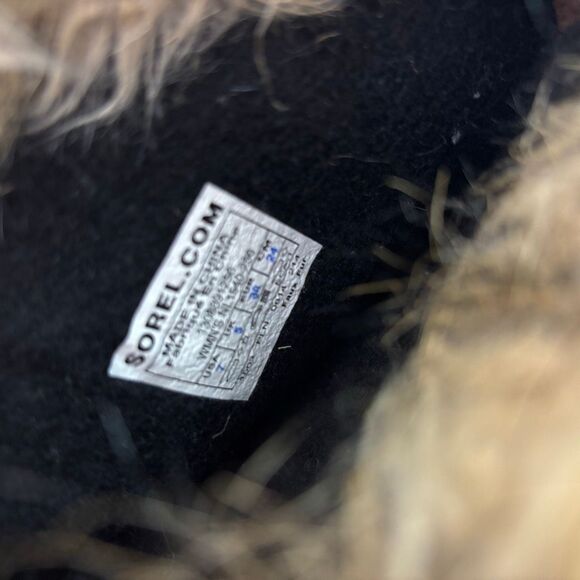 Sorel Brown Leather Suede Lace Up Tall Winter Waterproof Boots Size 7 - Picture 4 of 6